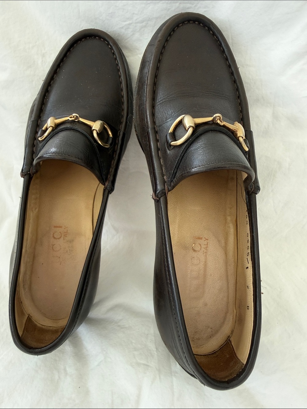 Gucci Vintage Women’s Brown Leather Horsebit Loafers - Picture 7 of 7